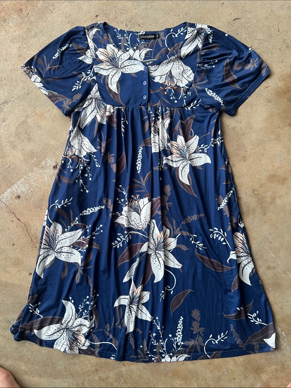 Navy Floral Women’s Dress